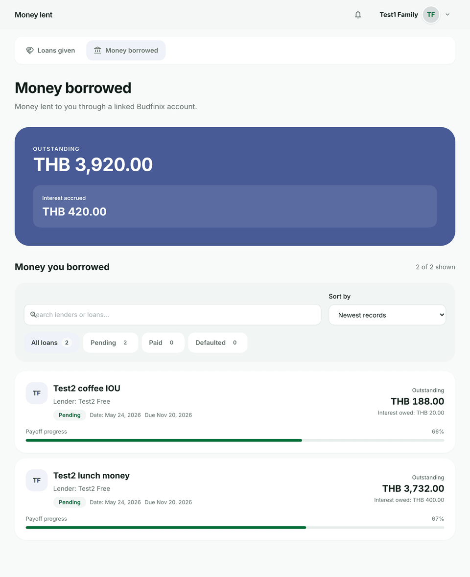 Borrower payments and slip upload